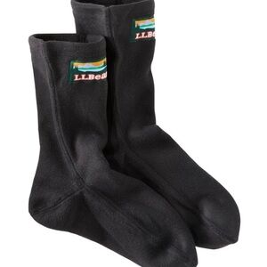 L.L.Bean Black Fleece Boot Socks / Slipper Socks – Worn Once